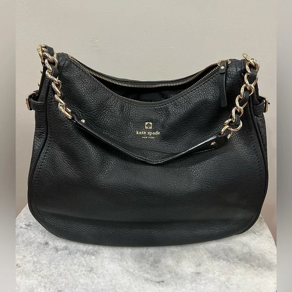 KATE SPADE PINE STREET FINLEY HOBO PEBBLED LEATHER BAG ♠️❤️‍🔥 NWOT - Picture 6 of 12